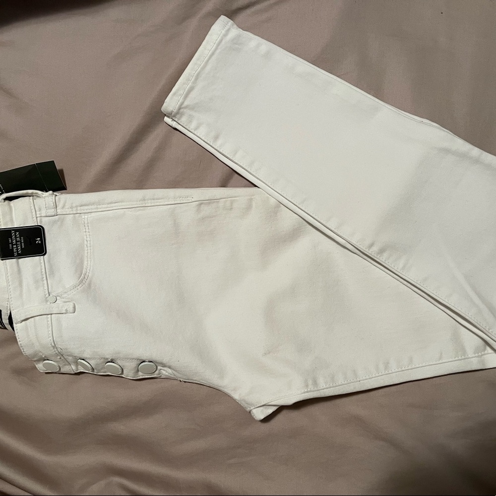 Abercrombie & Fitch Super Skinny Ankle Jeans - White